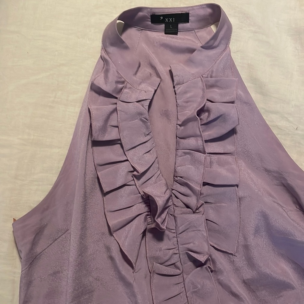 XXI size L purple sleeveless blouse